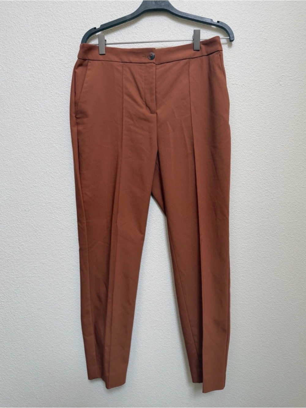 Express Rust Brown Tapered Dress Trousers